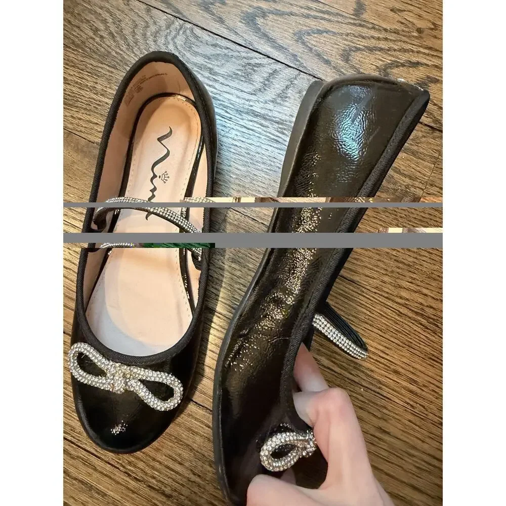 Nina Kendalla Ballet Flat Black Patent Leather Girls Sz 2 $50